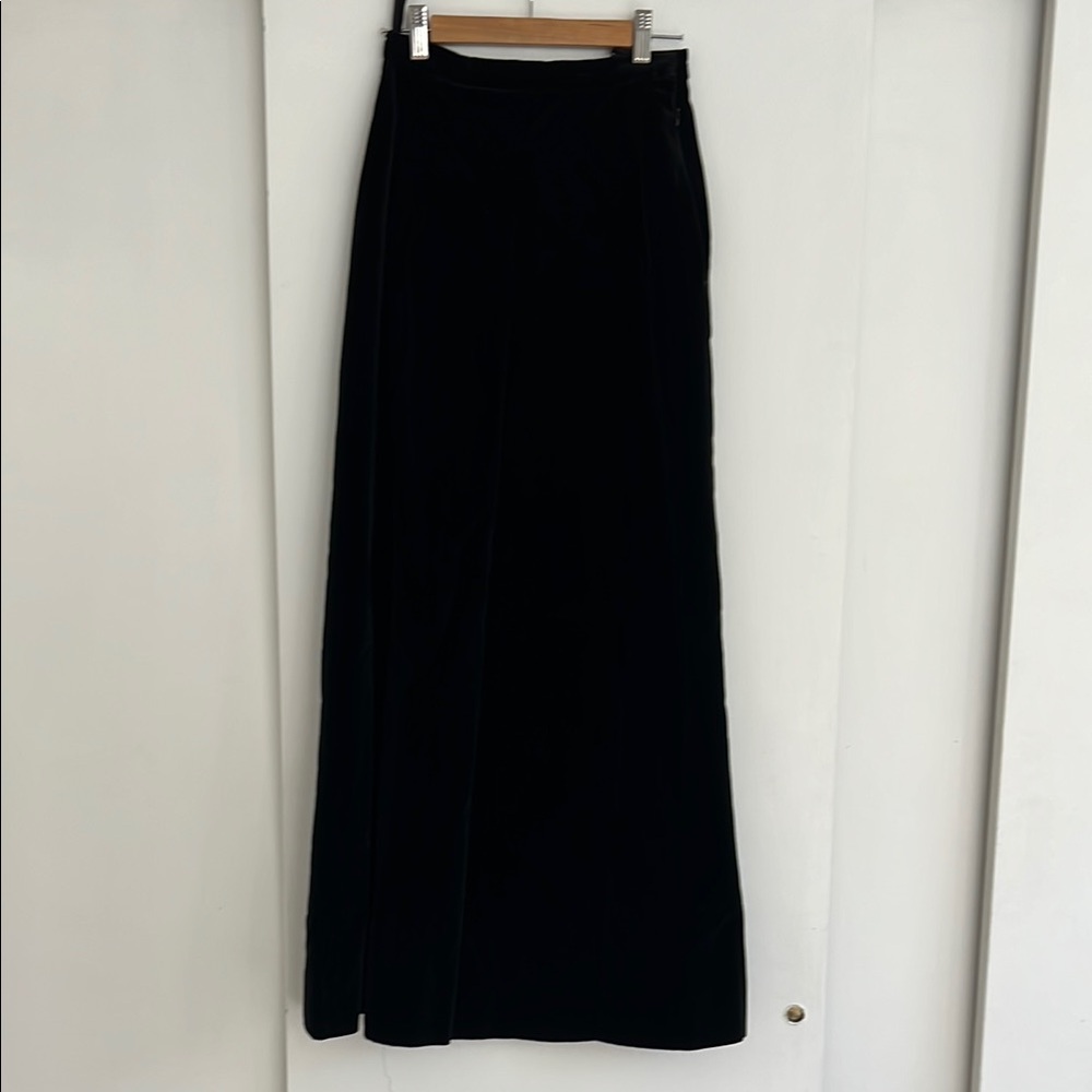 Vintage velvet Black Women's maxi Skirt